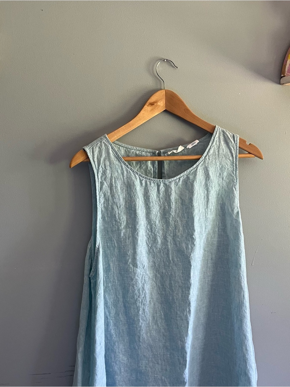 Sigrid Olsen Light Blue Linen Dress